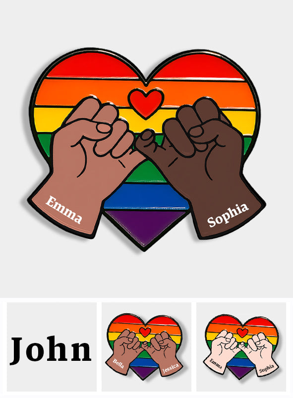 Love Is Love - Personalized LGBT Support Pin