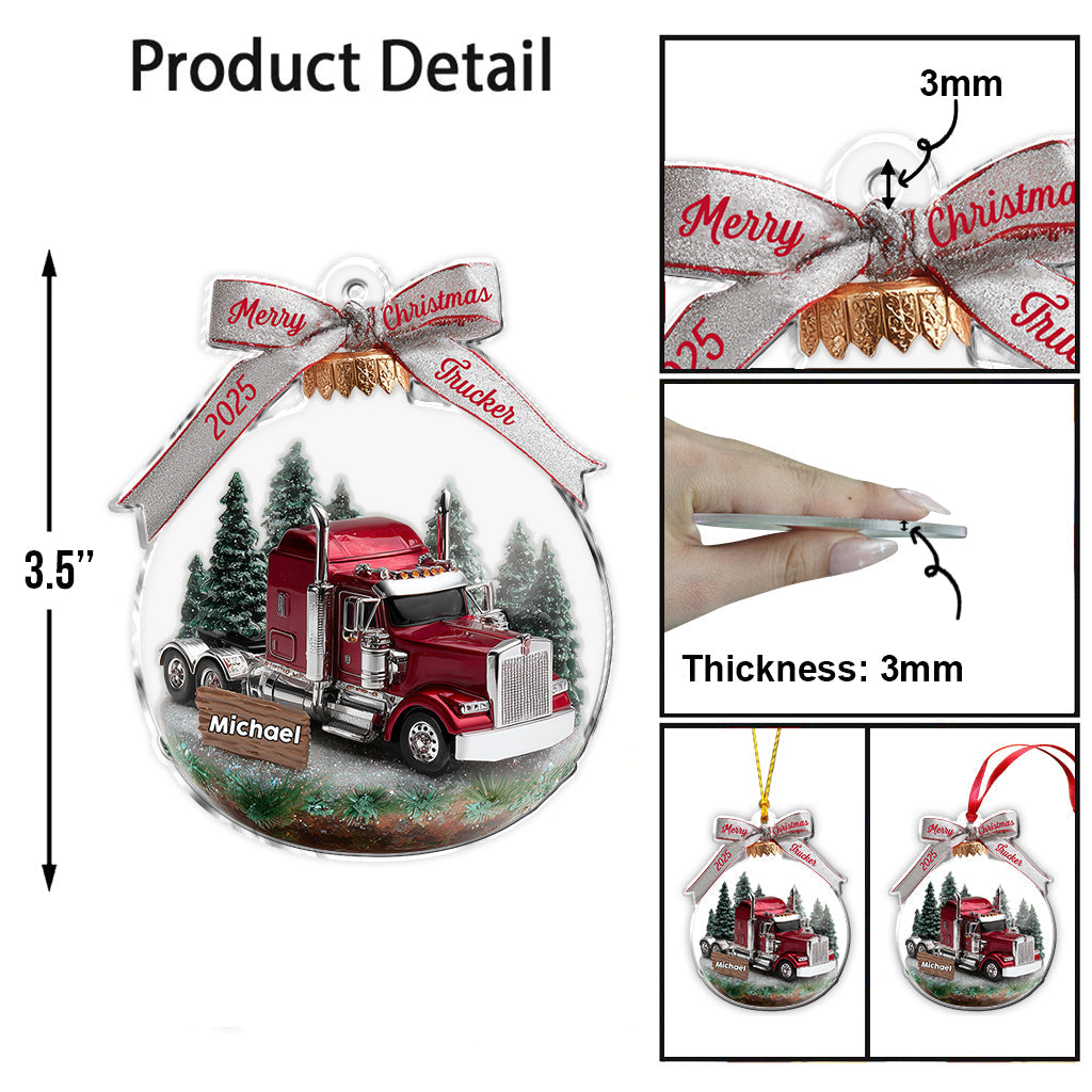 Truck Driver - Personalized Trucker Ornament