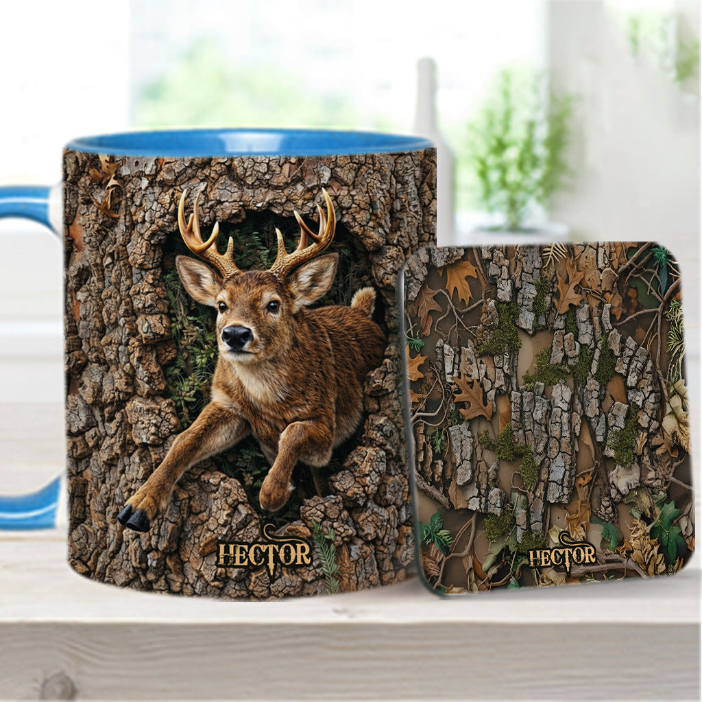 Deer Hunting, Hunter Gift - Personalized Hunting Accent Mug & Coaster