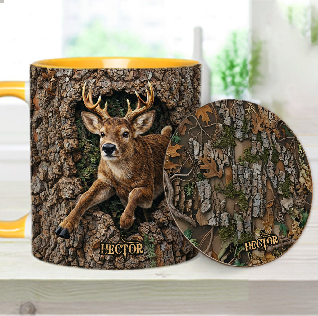 Deer Hunting, Hunter Gift - Personalized Hunting Accent Mug & Coaster