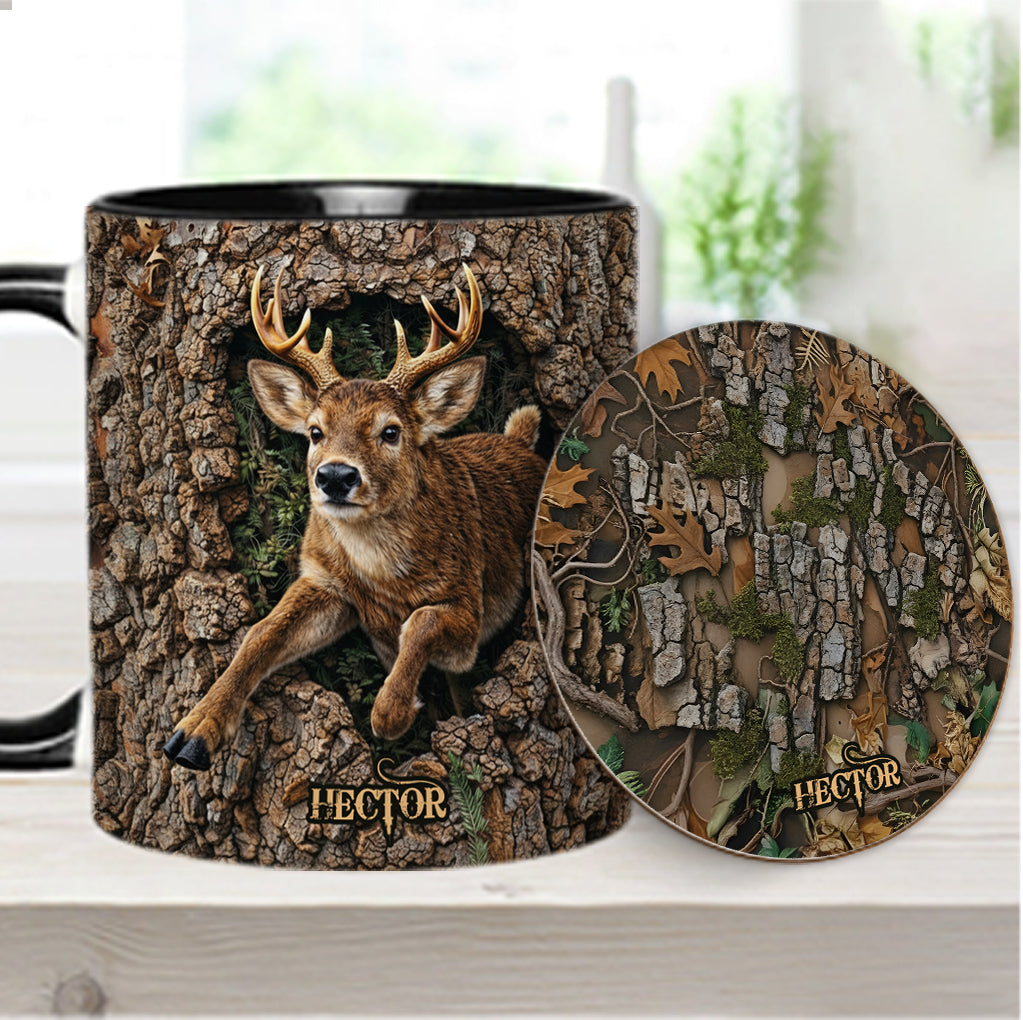 Deer Hunting, Hunter Gift - Personalized Hunting Accent Mug & Coaster