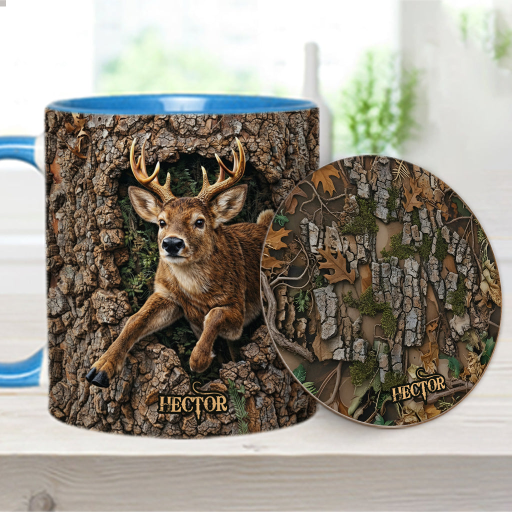 Deer Hunting, Hunter Gift - Personalized Hunting Accent Mug & Coaster