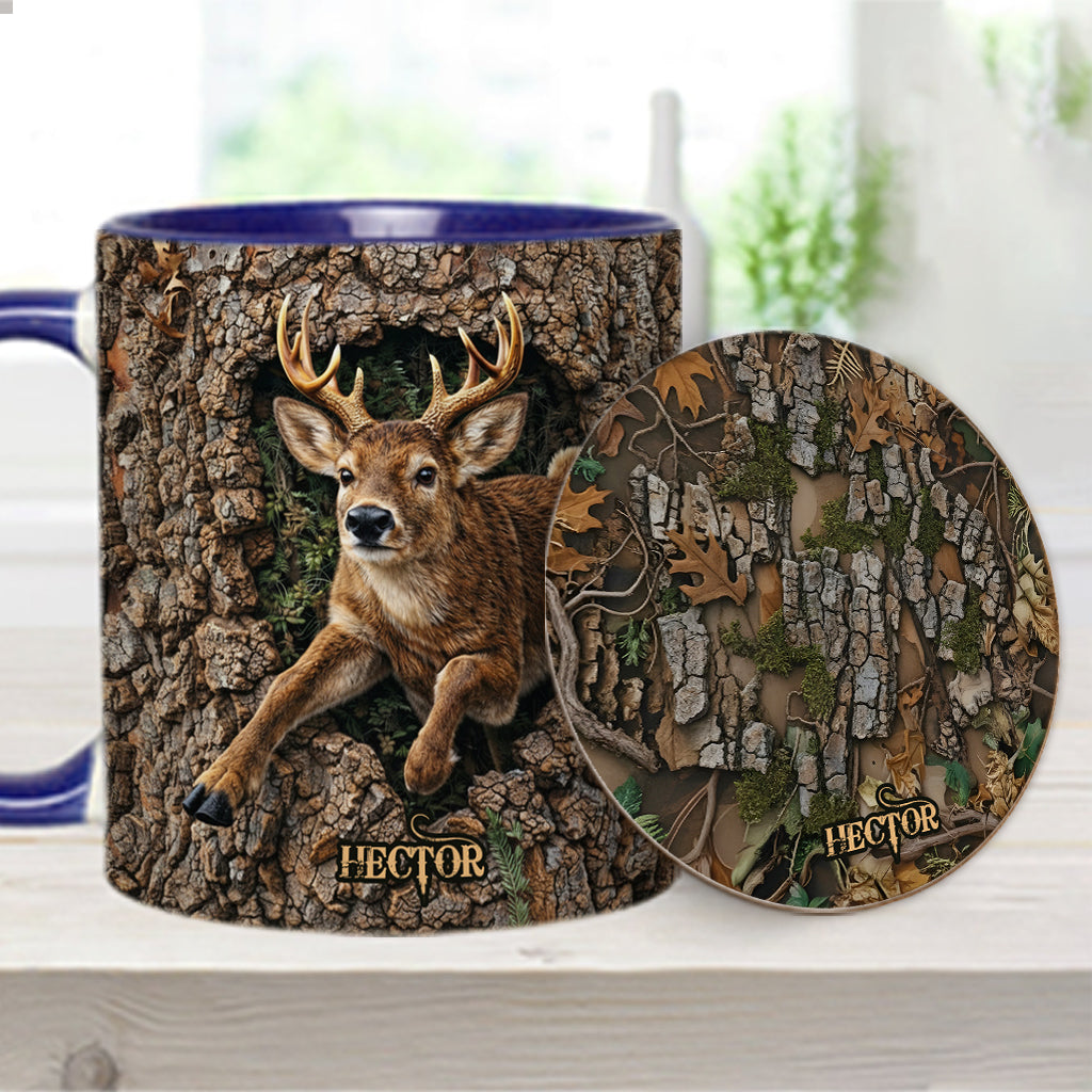 Deer Hunting, Hunter Gift - Personalized Hunting Accent Mug & Coaster
