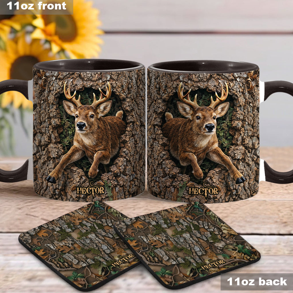 Deer Hunting, Hunter Gift - Personalized Hunting Accent Mug & Coaster