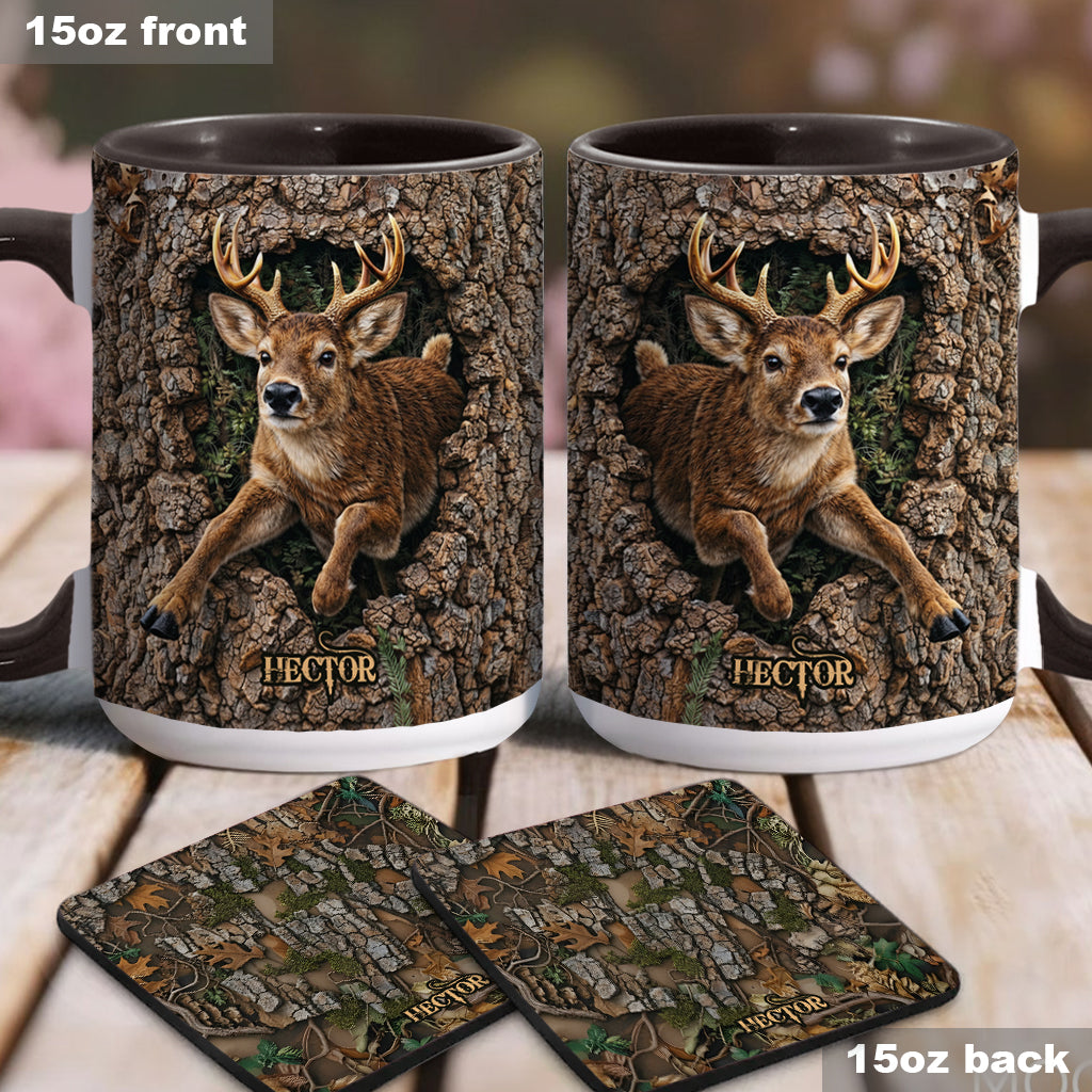 Deer Hunting, Hunter Gift - Personalized Hunting Accent Mug & Coaster