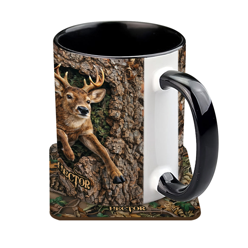 Deer Hunting, Hunter Gift - Personalized Hunting Accent Mug & Coaster