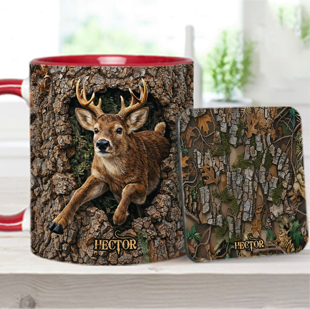 Deer Hunting, Hunter Gift - Personalized Hunting Accent Mug & Coaster