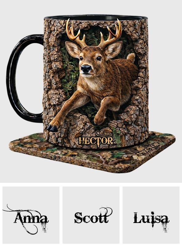 Deer Hunting, Hunter Gift - Personalized Hunting Accent Mug & Coaster