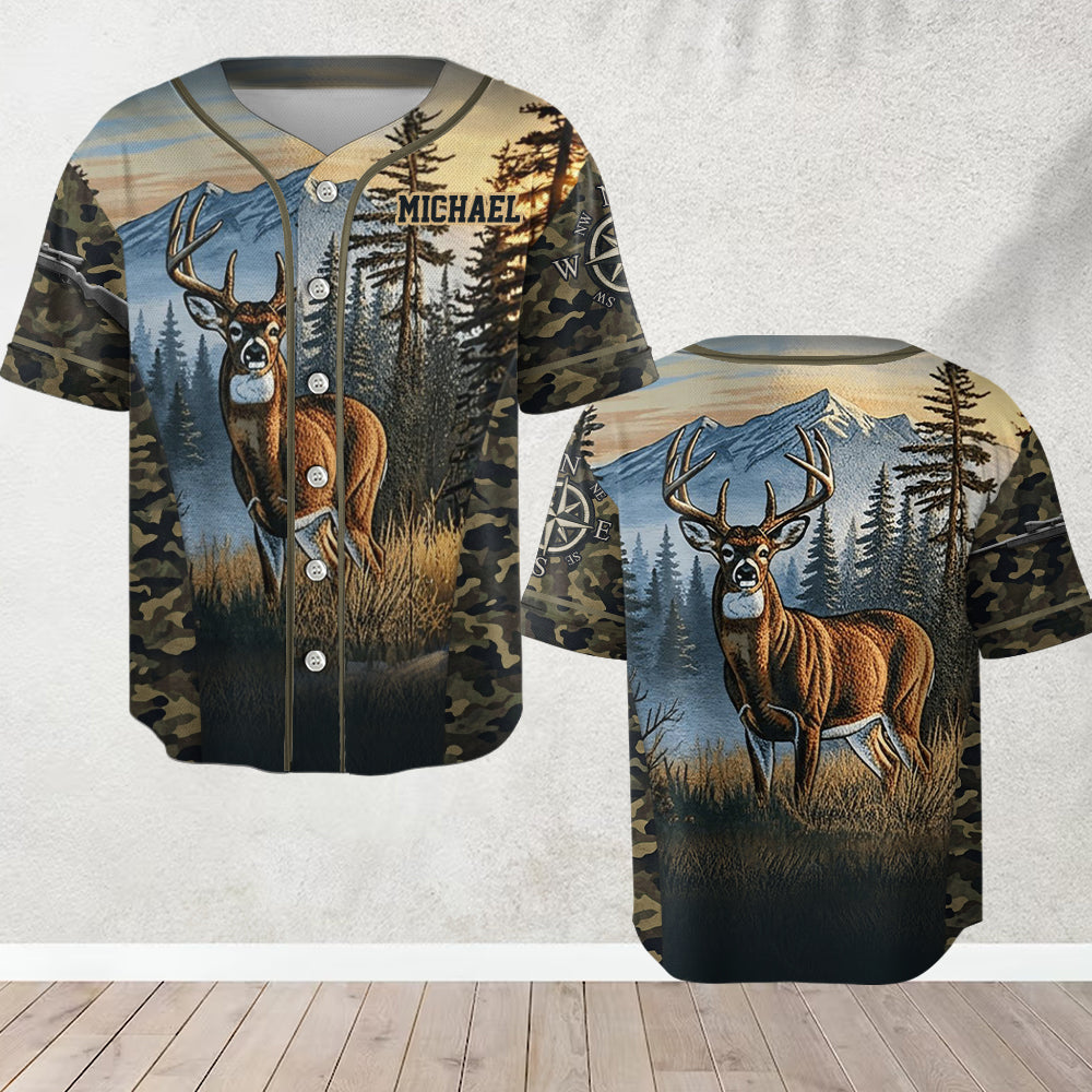 Love Hunting - Personalized Hunting Baseball Jersey