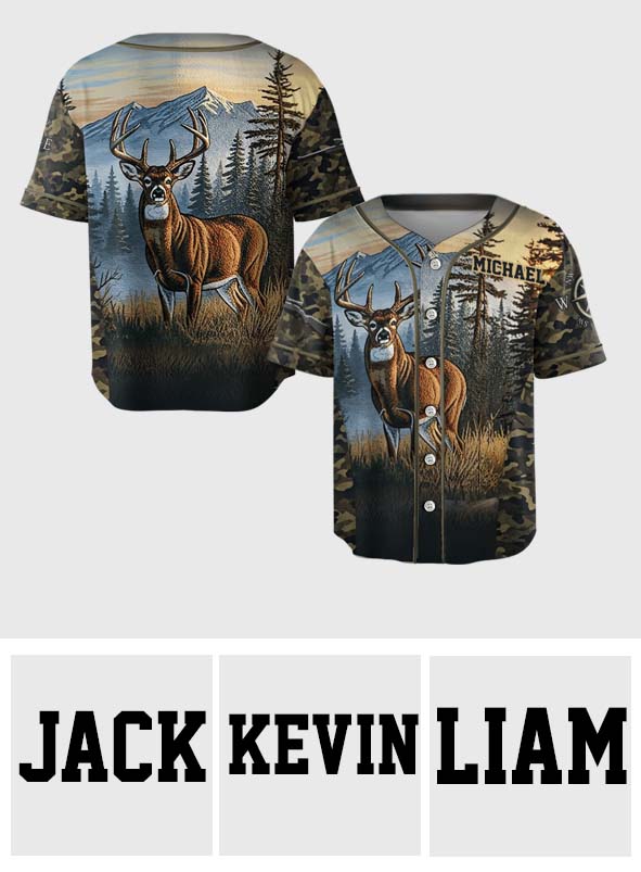 Love Hunting - Personalized Hunting Baseball Jersey