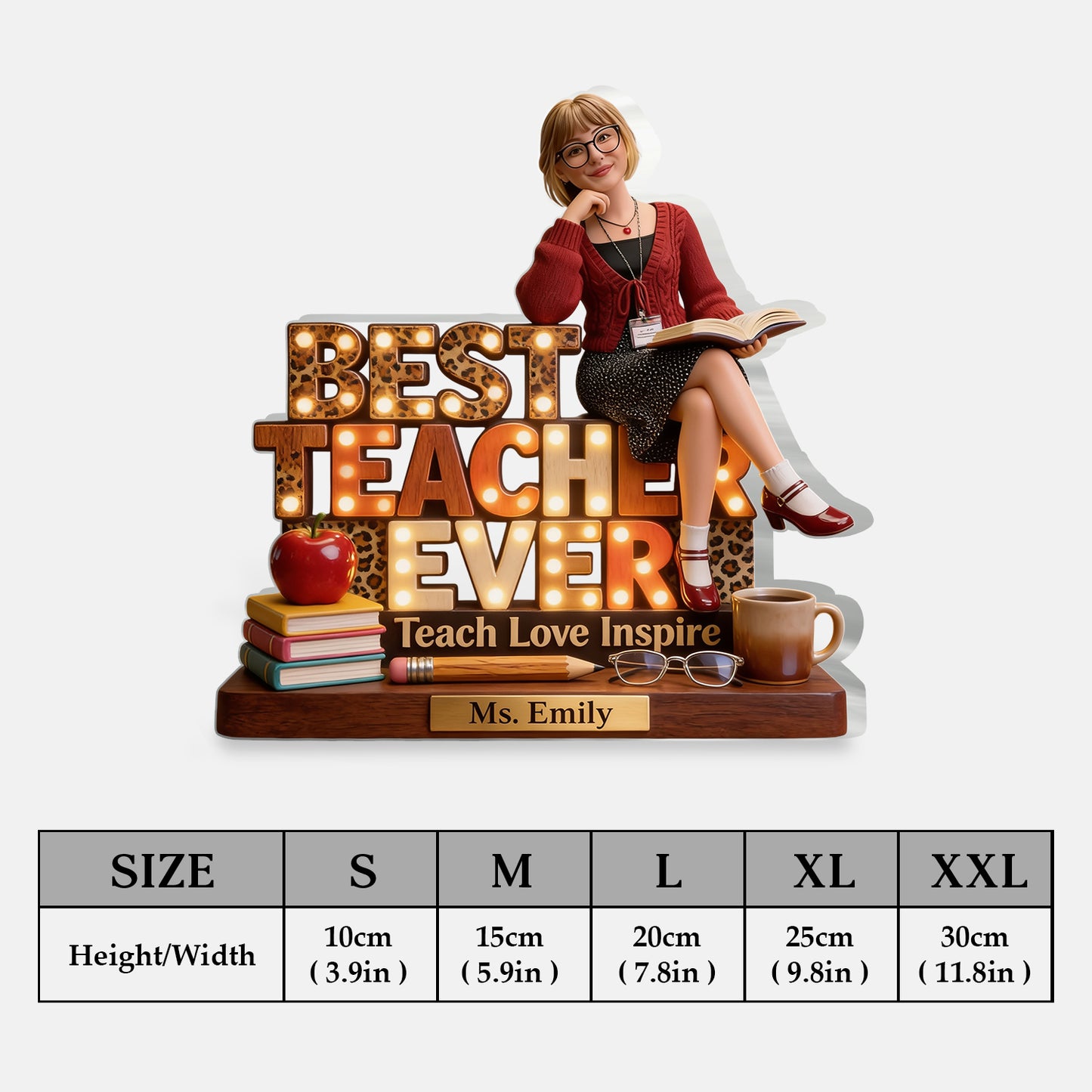 Best Teacher - Personalized Teacher 2-Side Printed Acrylic Plaque