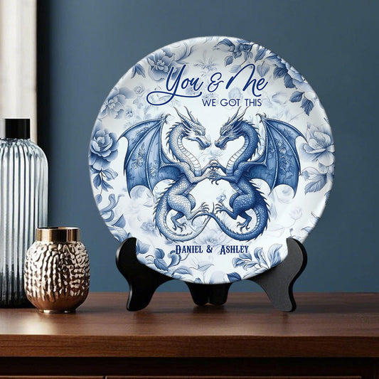 We Got This - Personalized Dragon Ceramic Round Plate