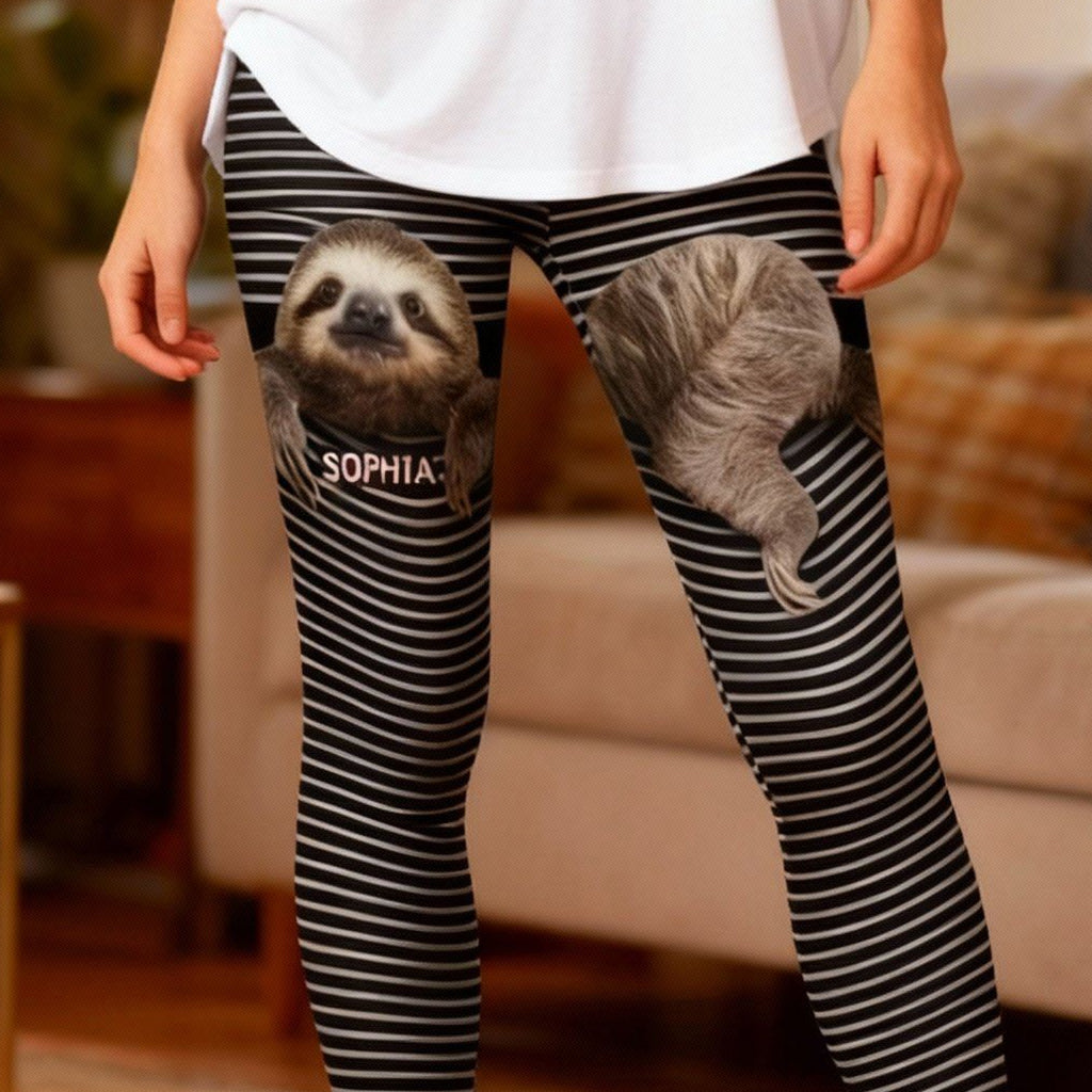Lazy Sloth - Personalized Sloth Leggings