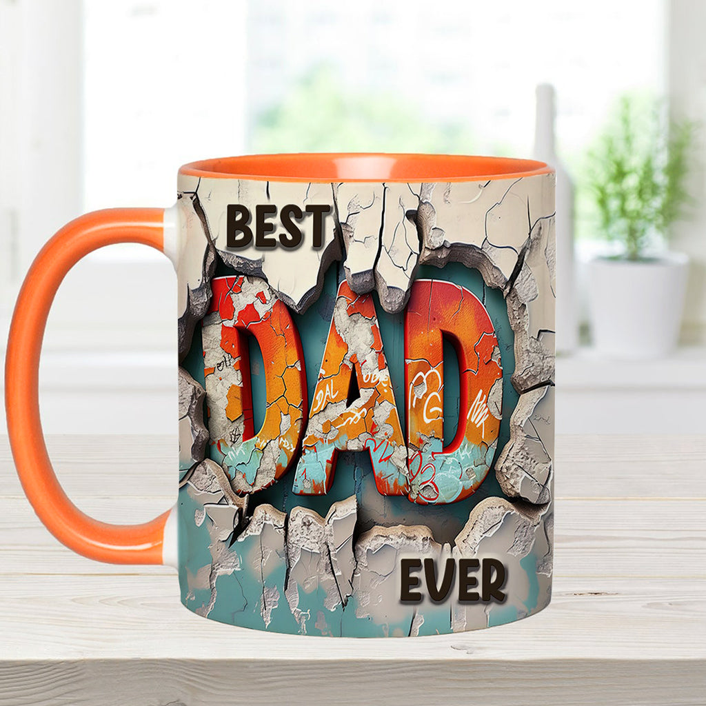 Best Dad Ever - Personalized Father Accent Mug