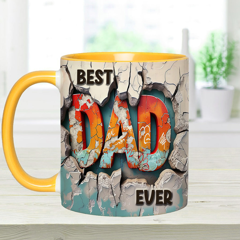 Best Dad Ever - Personalized Father Accent Mug