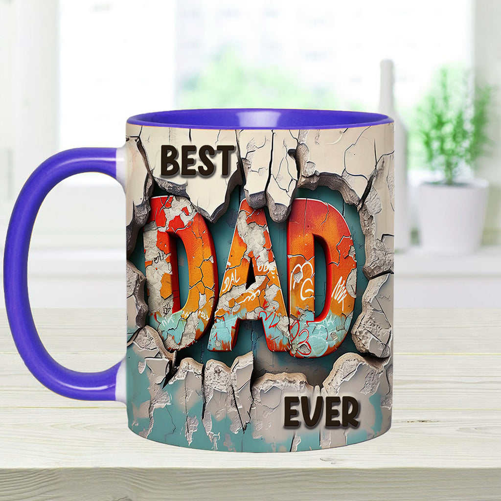 Best Dad Ever - Personalized Father Accent Mug