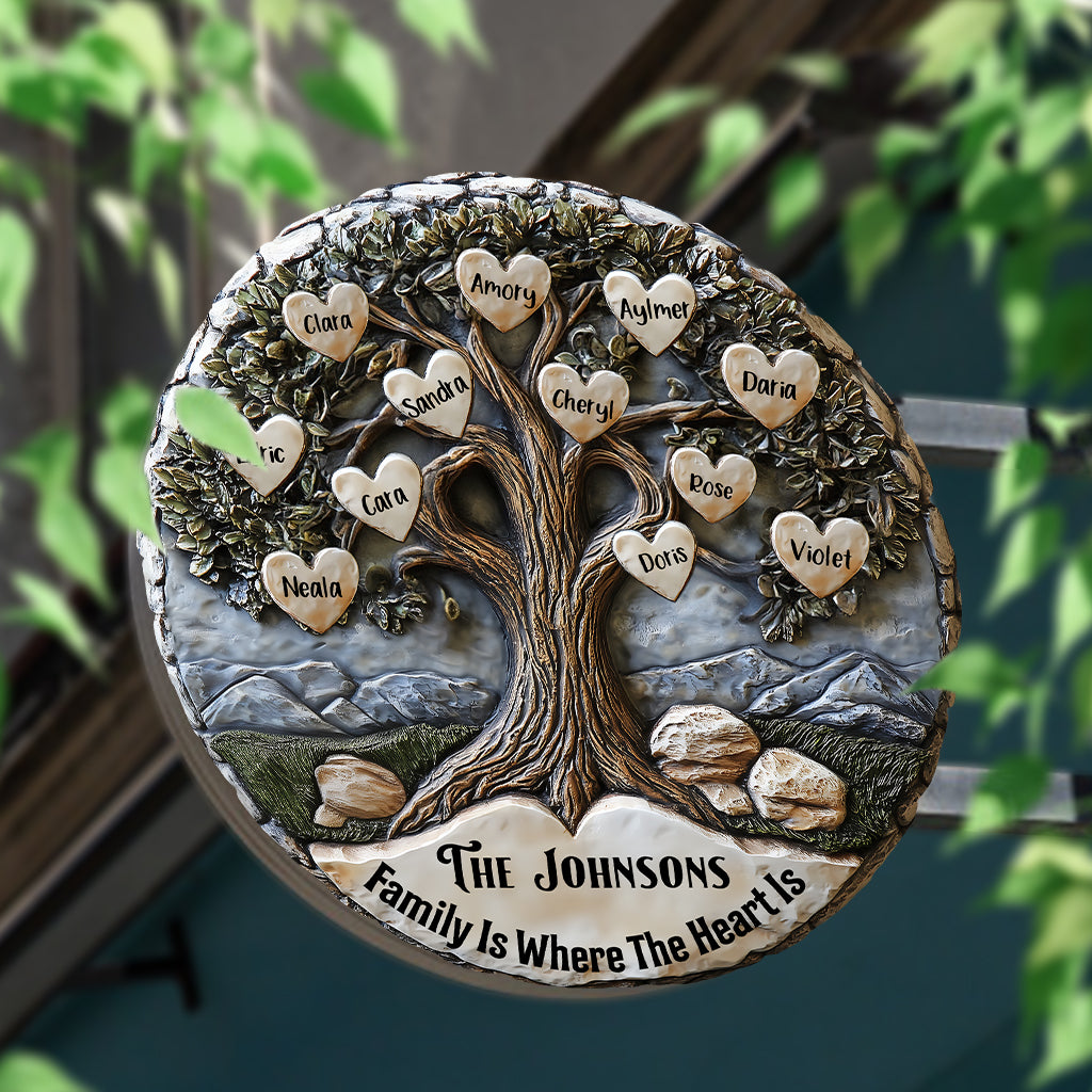 Merry Christmas - Personalized Family Round Metal Sign