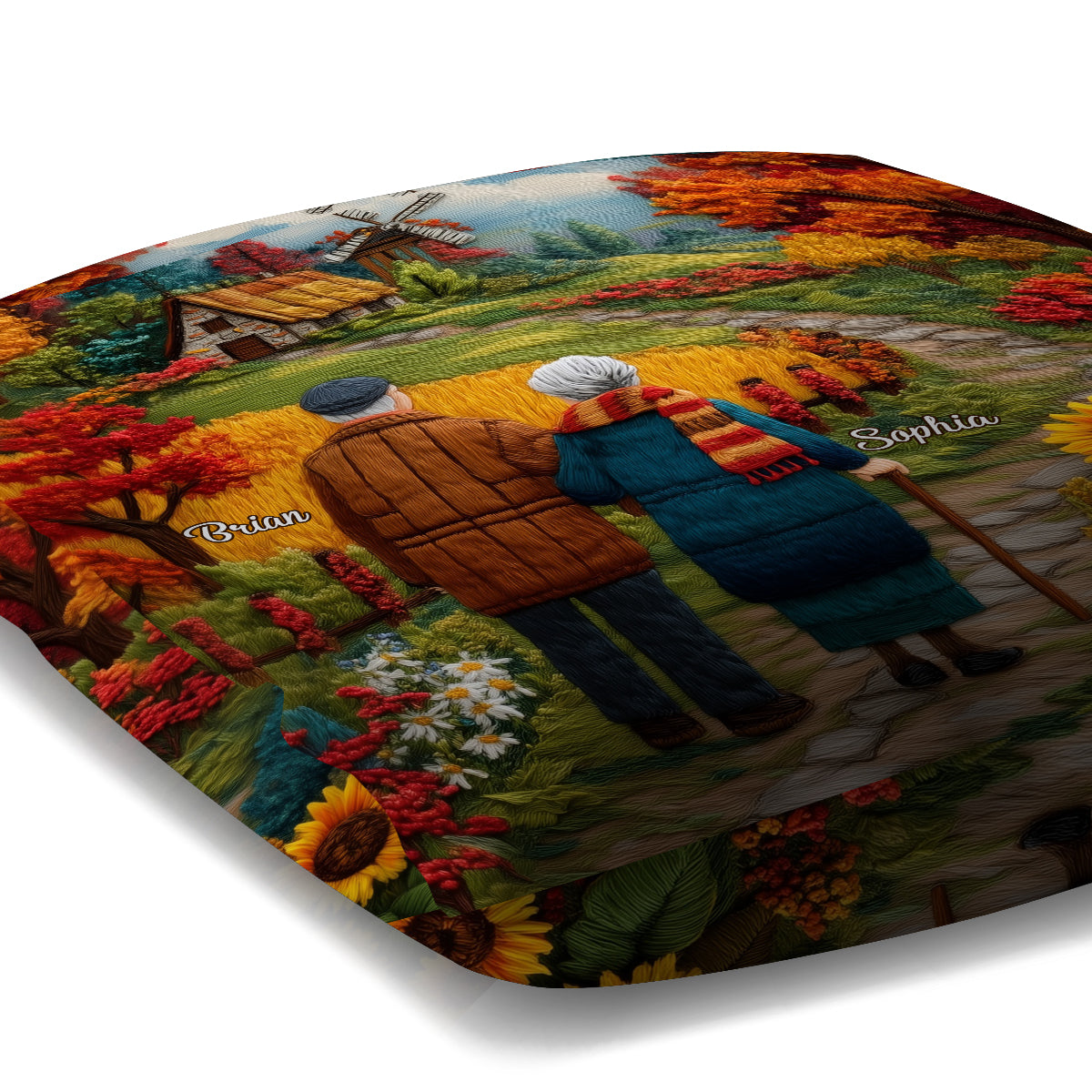 Couple Growing Old Together - Personalized Couple Throw Pillow