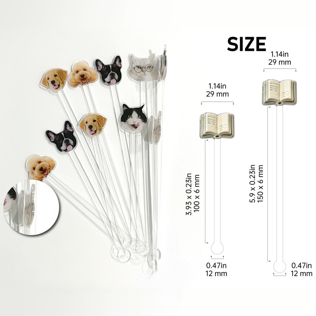 Love Books - Personalized Book Set Accent Mug with Acrylic Stirrers