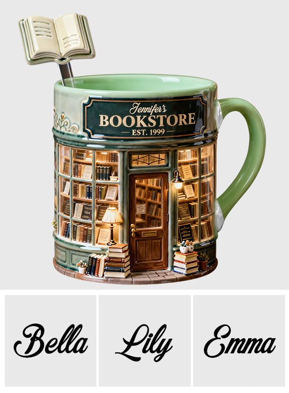 Love Books - Personalized Book Set Accent Mug with Acrylic Stirrers
