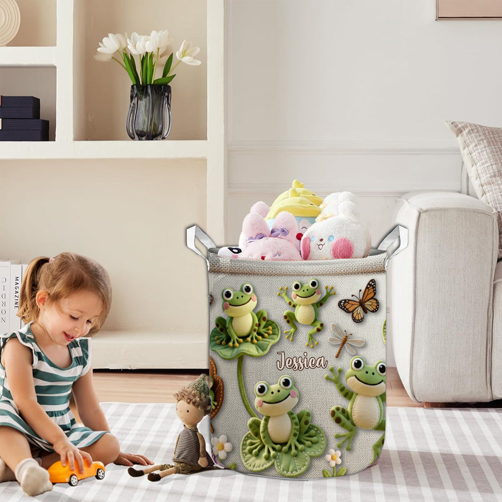 Love Frog - Personalized Frog Storage Basket