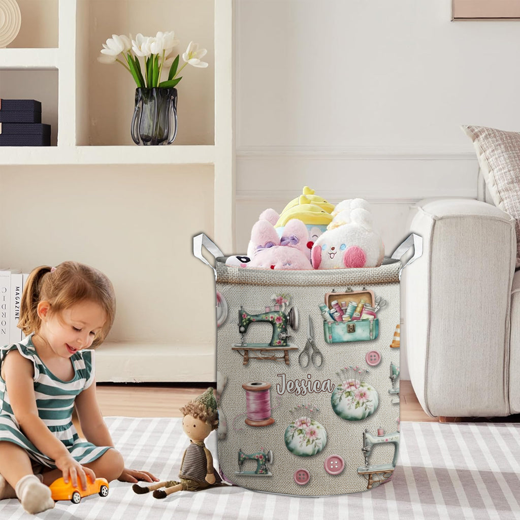 Sewing Lovers Storage Basket - Personalized Sewing Storage Basket