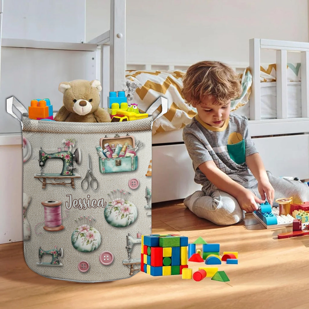 Sewing Lovers Storage Basket - Personalized Sewing Storage Basket