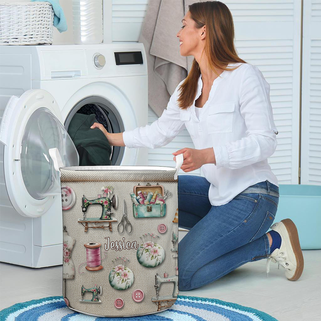 Sewing Lovers Storage Basket - Personalized Sewing Storage Basket