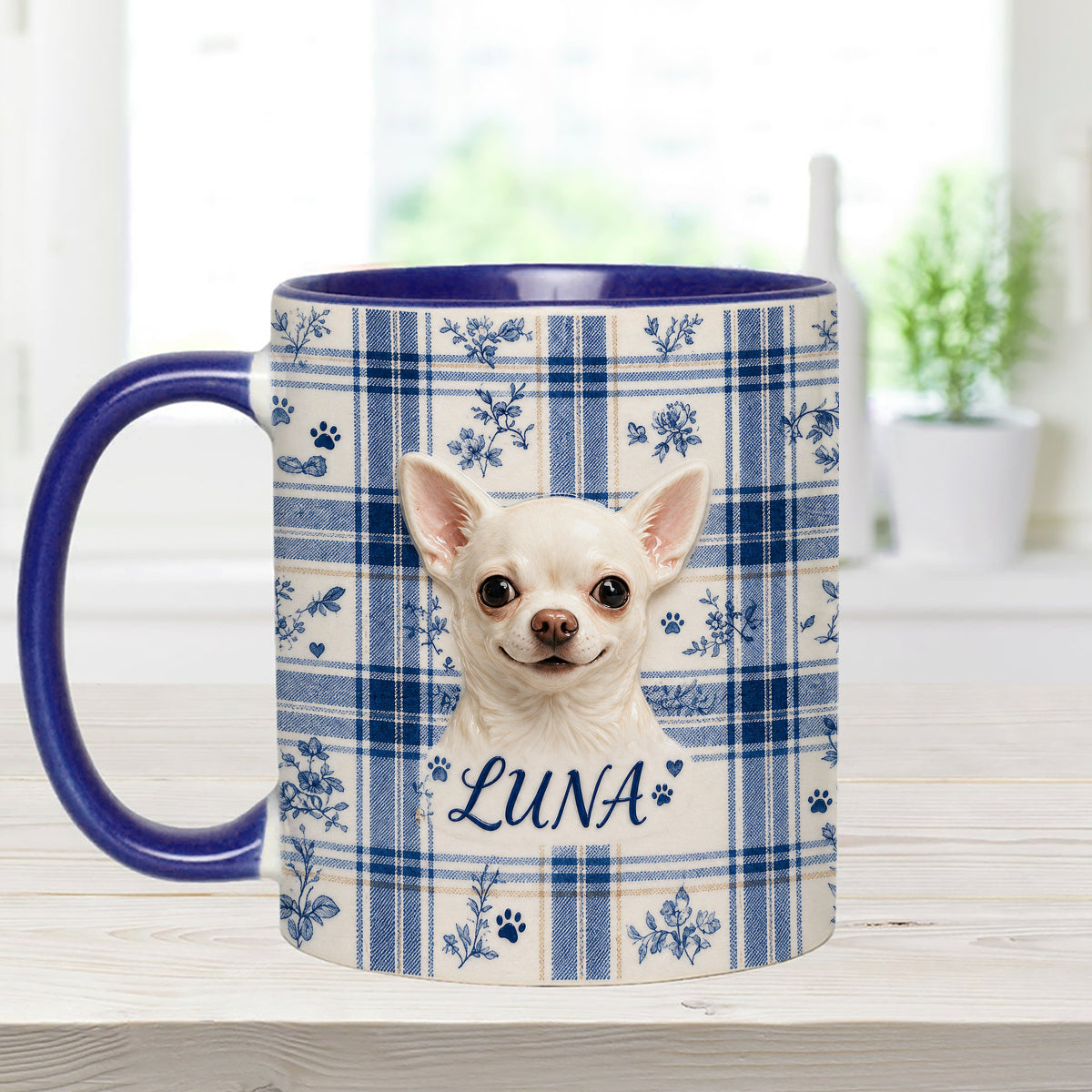 Custom Any Pet Photo - Personalized Dog Set Accent Mug with Acrylic Stirrers