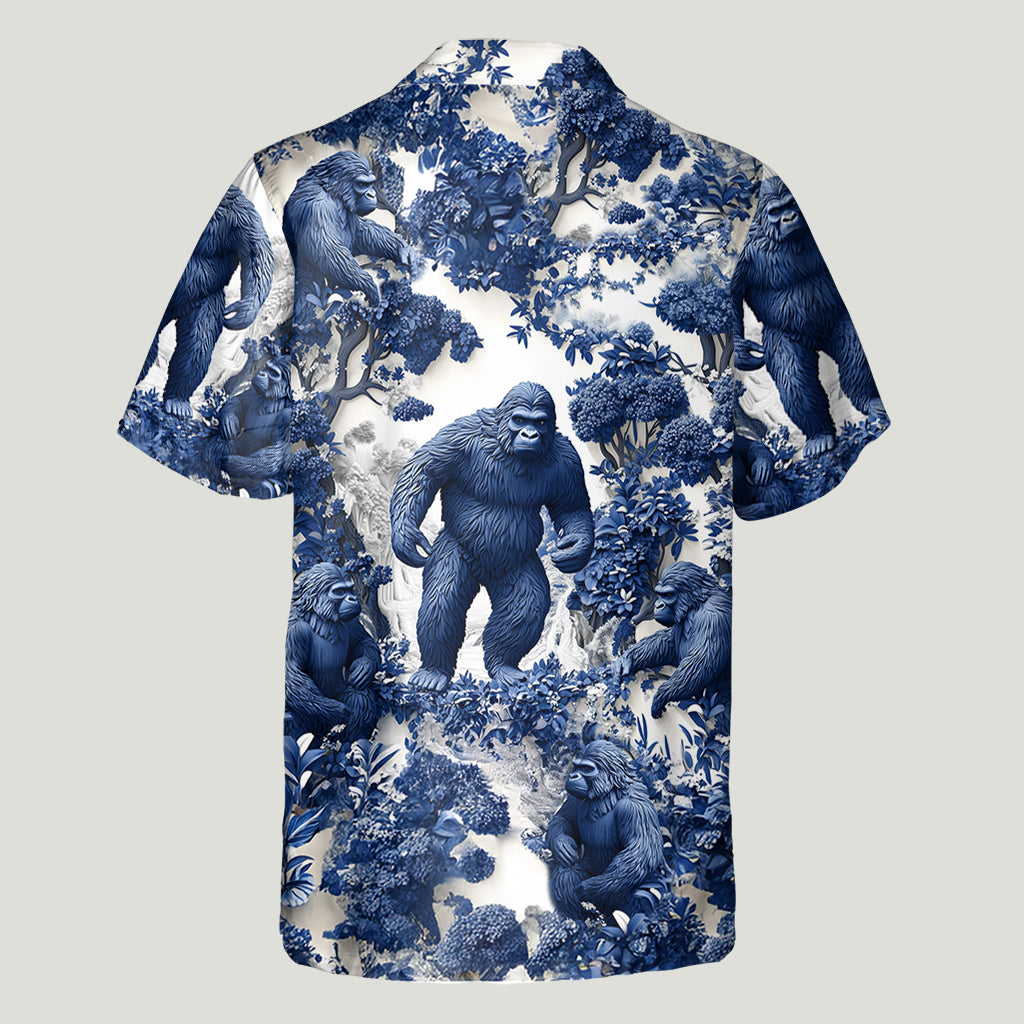Bigfoot Summer Vibes - Personalized Hiking Hawaiian Shirt