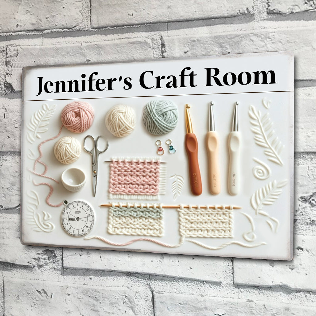 Craft Room - Personalized Sewing Rectangle Metal Sign