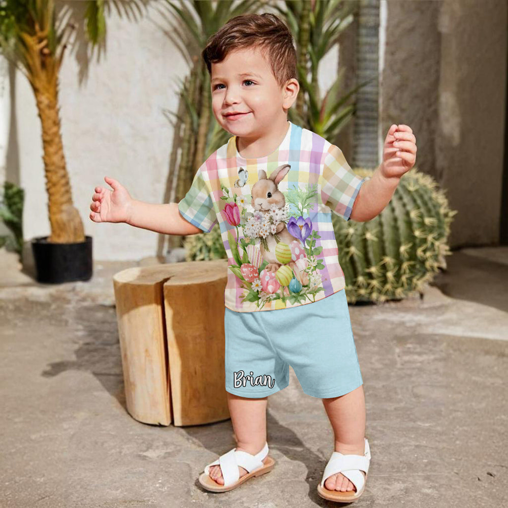 Happy Easter - Personalized Kid T-shirt & Shorts