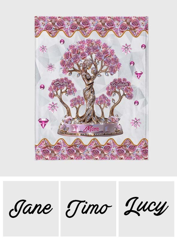 The Love Between Mother And Her Kids - Personalized Mother Blanket