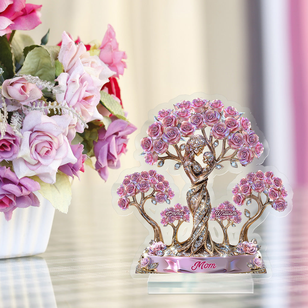 The Love Between Mother And Her Kids - Personalized Mother Custom Shaped Acrylic Plaque