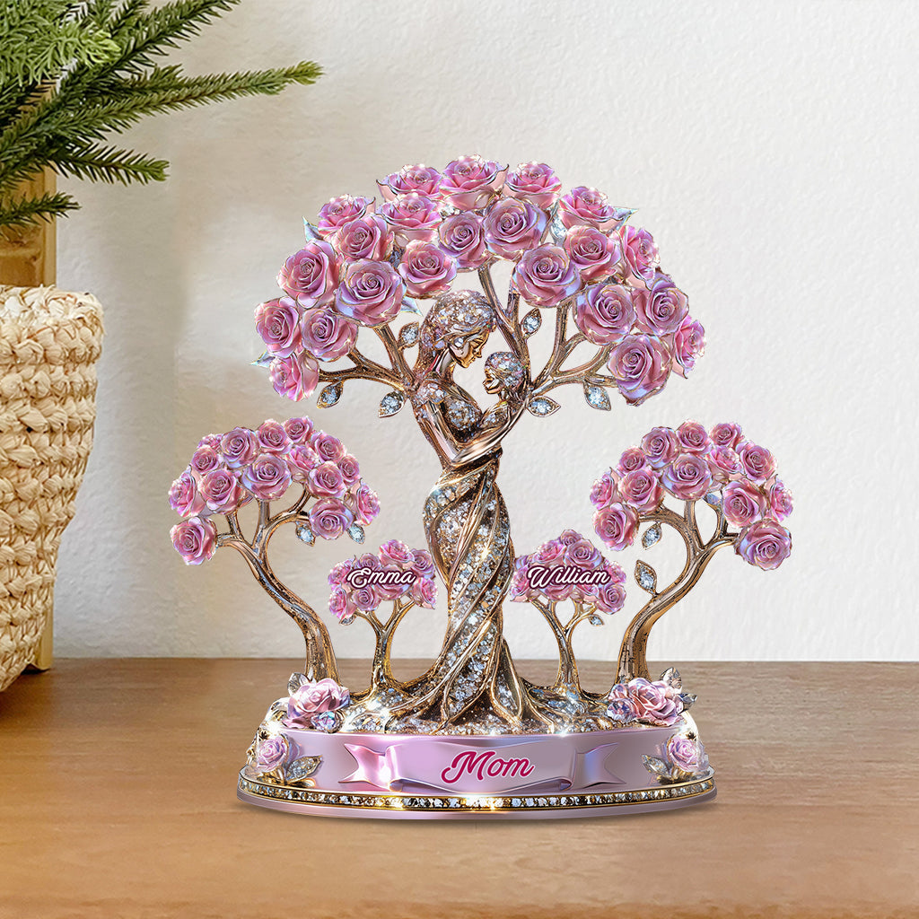 The Love Between Mother And Her Kids - Personalized Mother Custom Shaped Acrylic Plaque