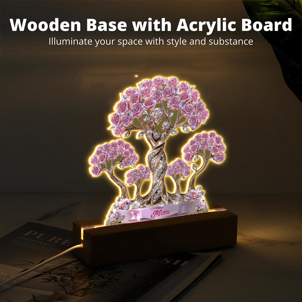 The Love Between Mother And Her Kids - Personalized Mother Custom Shaped Acrylic Plaque