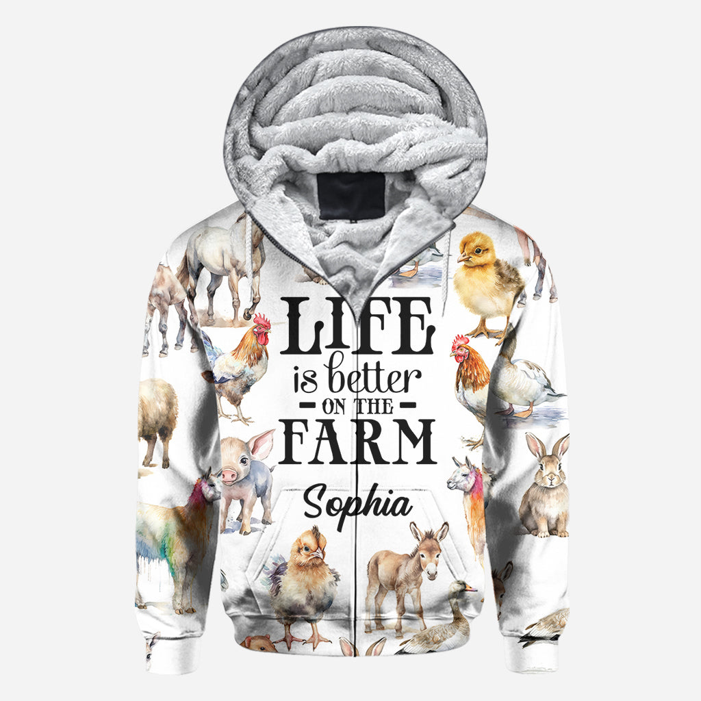 Life Is Better On The Farm - Personalized Farmer All Over Shirt