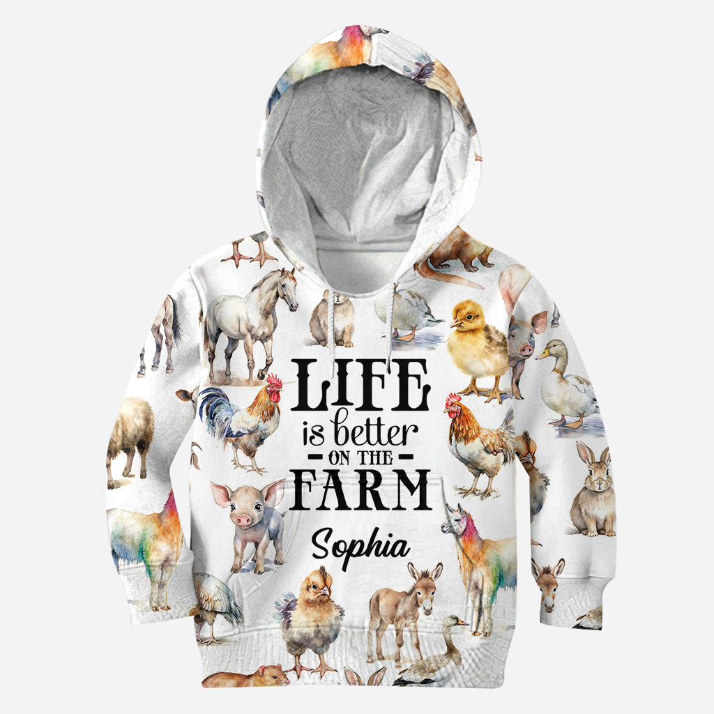 Life Is Better On The Farm - Personalized Farmer All Over Shirt