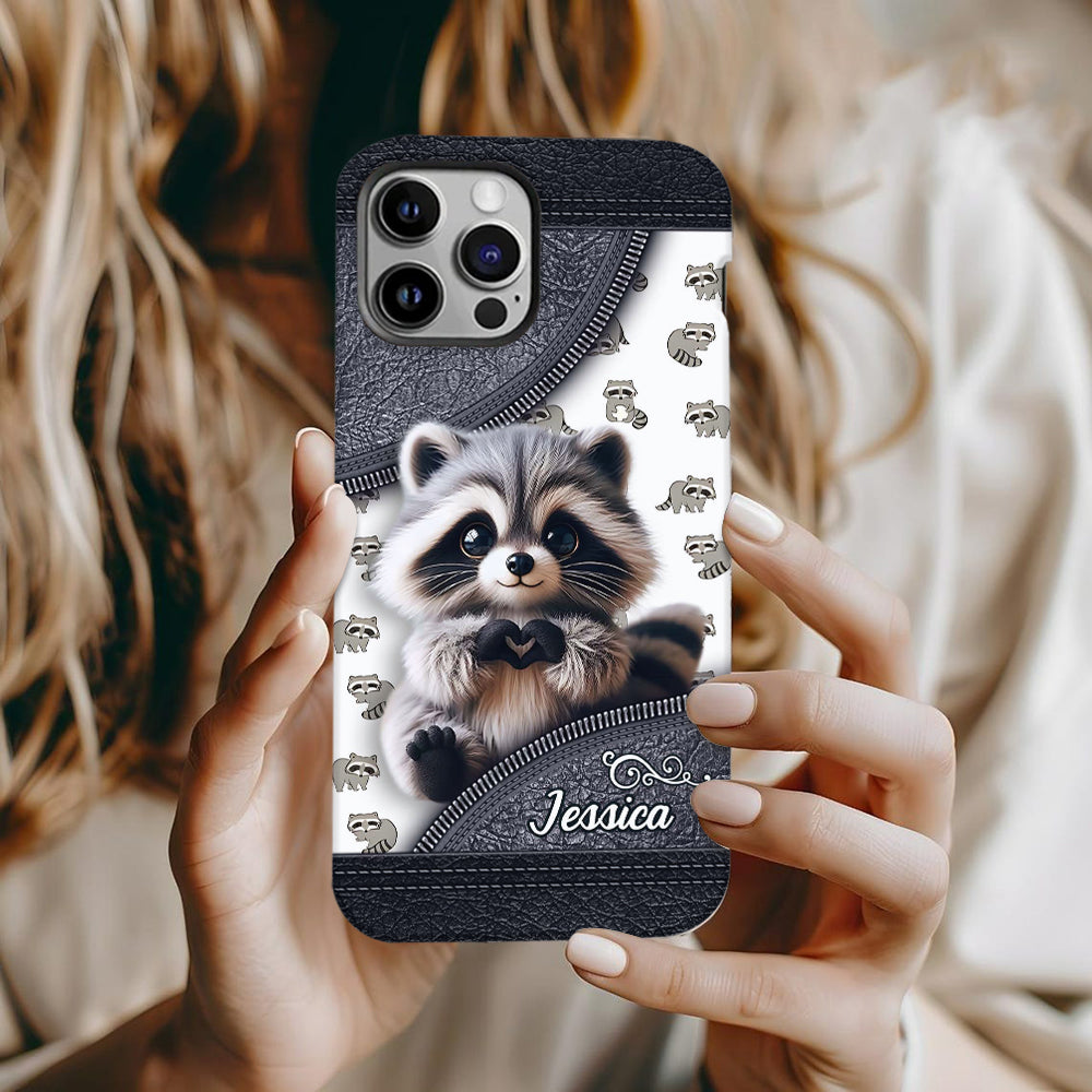Adorable Raccoon - Personalized Raccoon Full Print Phone Case