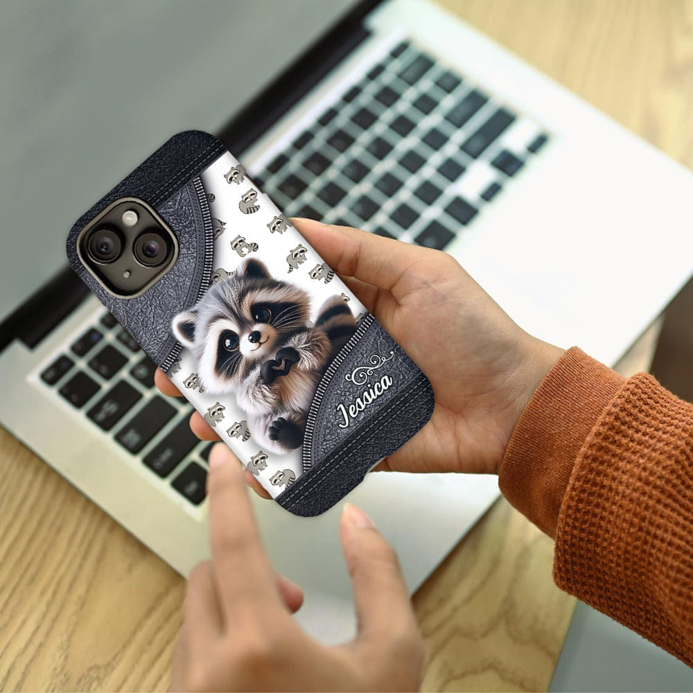 Adorable Raccoon - Personalized Raccoon Full Print Phone Case