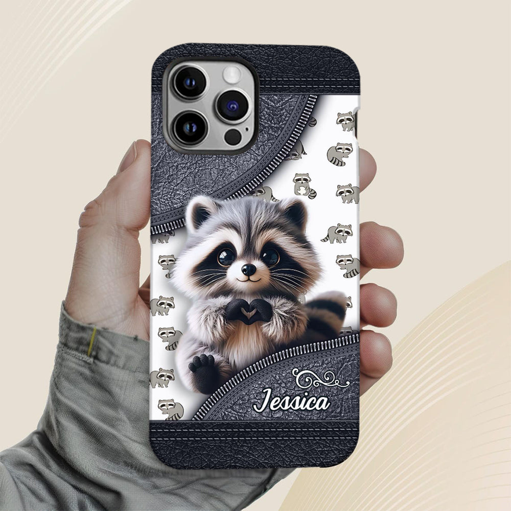 Adorable Raccoon - Personalized Raccoon Full Print Phone Case