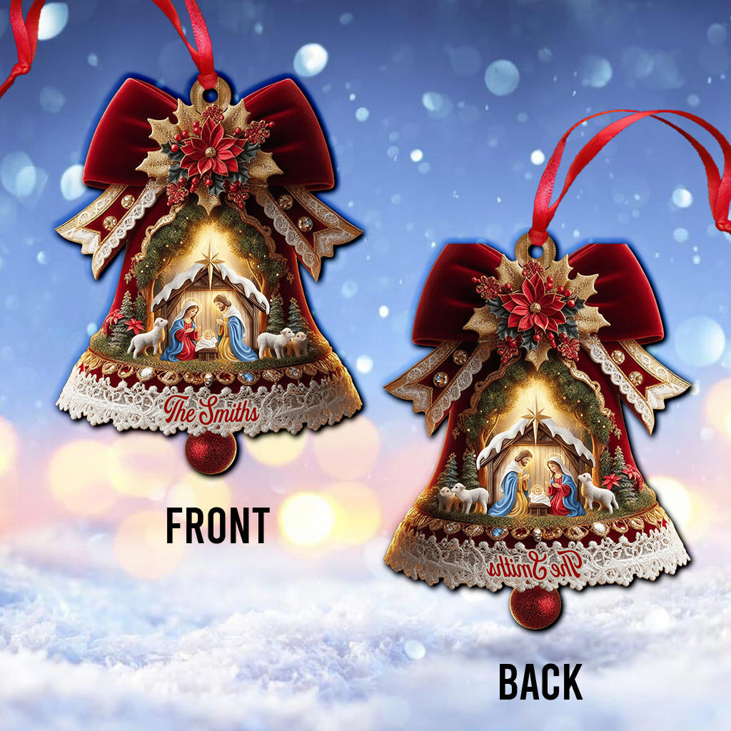 The Nativity Scene - Personalized Christian Ornament