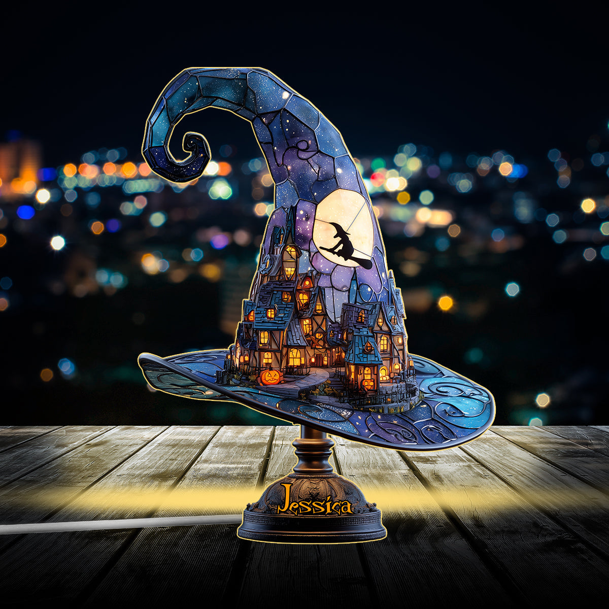 Magic Hat - Personalized Witch Acrylic LED Night Light