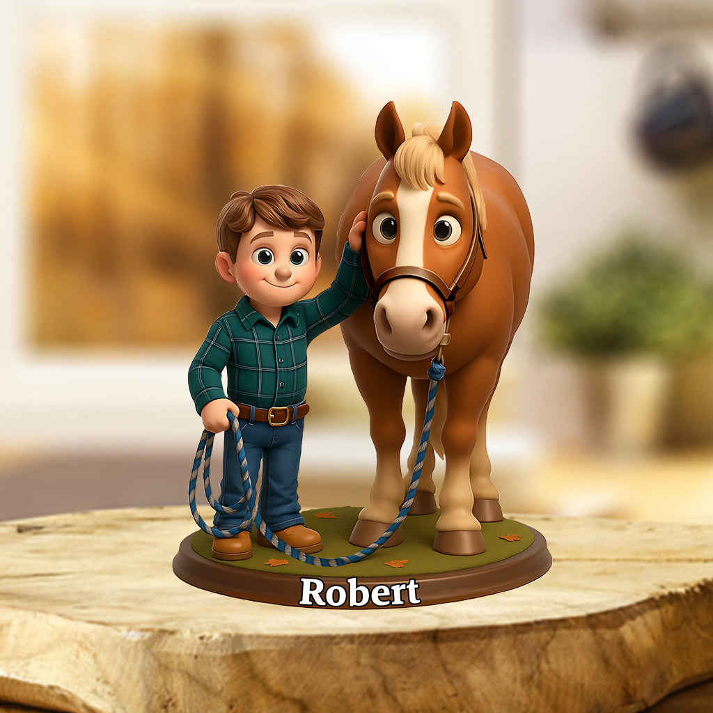 Love Horse - Personalized Horse Custom Shaped Acrylic Plaque