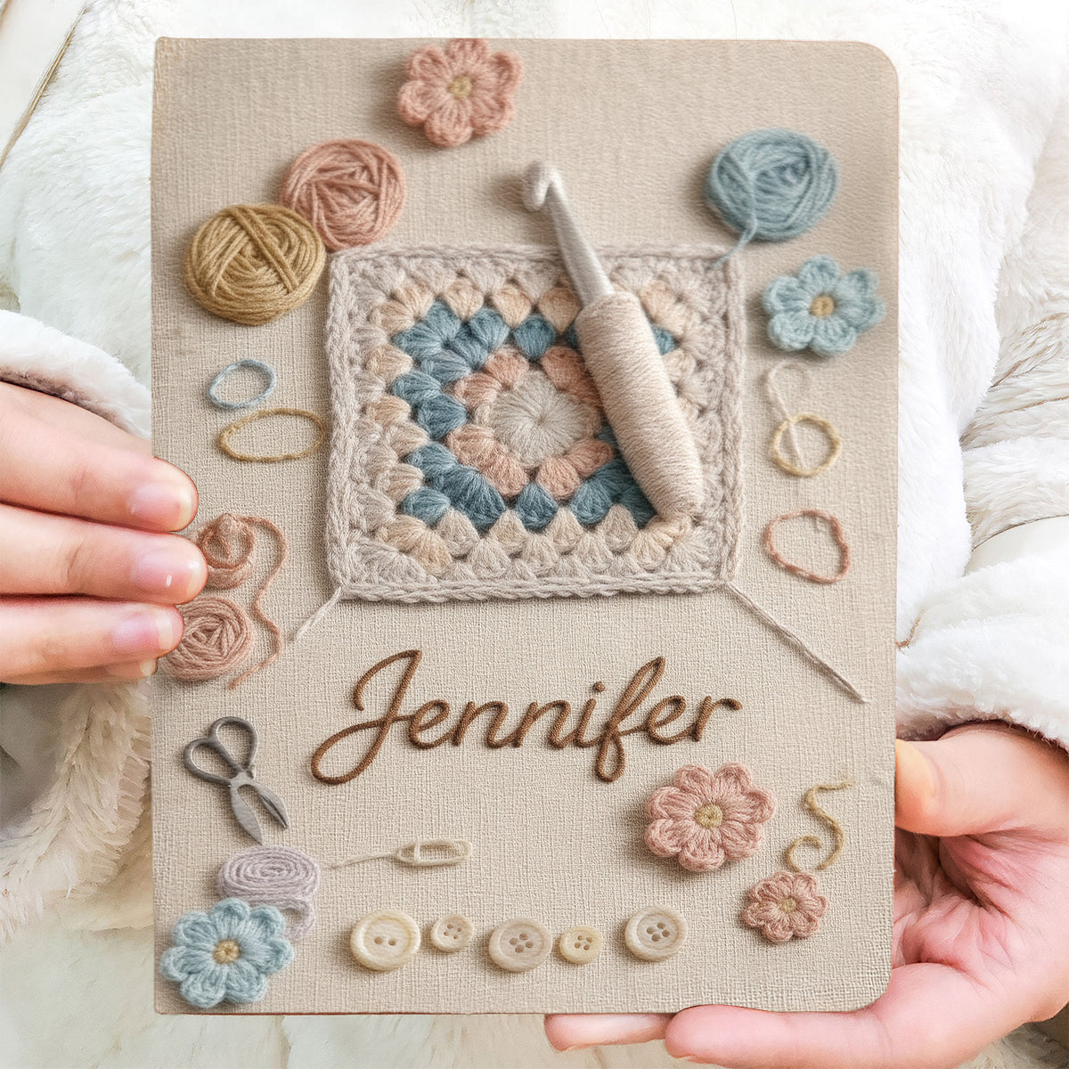 Love Crocheting - Personalized Crocheting Leather Journal