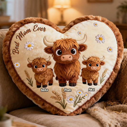 Perfect Gift For Mom, Grandma - Personalized Grandma Faux Fur Shaped Pillow