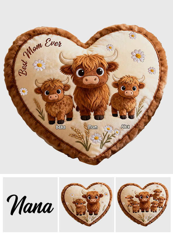 Perfect Gift For Mom, Grandma - Personalized Grandma Faux Fur Shaped Pillow