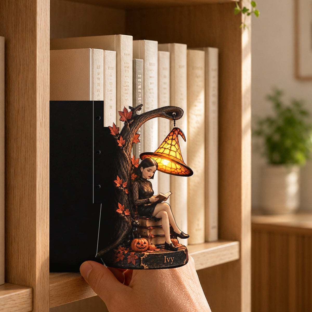 Not Every Witch Lives In Salem - Personalized Witch Bookshelf Lamp