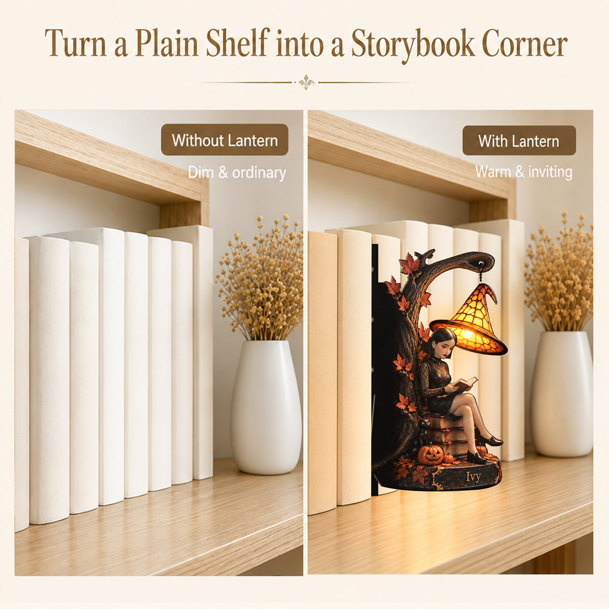 Not Every Witch Lives In Salem - Personalized Witch Bookshelf Lamp