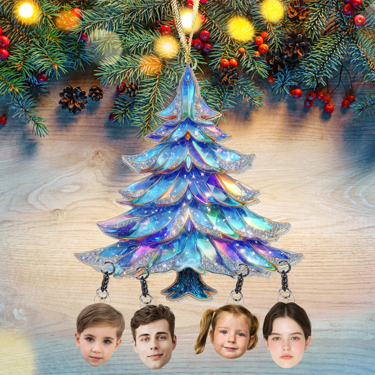 Our Family - Personalized Family Ornament With Charm